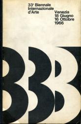 Copertina del catalogo della XXXIII Biennale Internazionale d'Arte di Venezia, 1966 | Cover of the catalog of the XXXII Venice Biennale, 1966